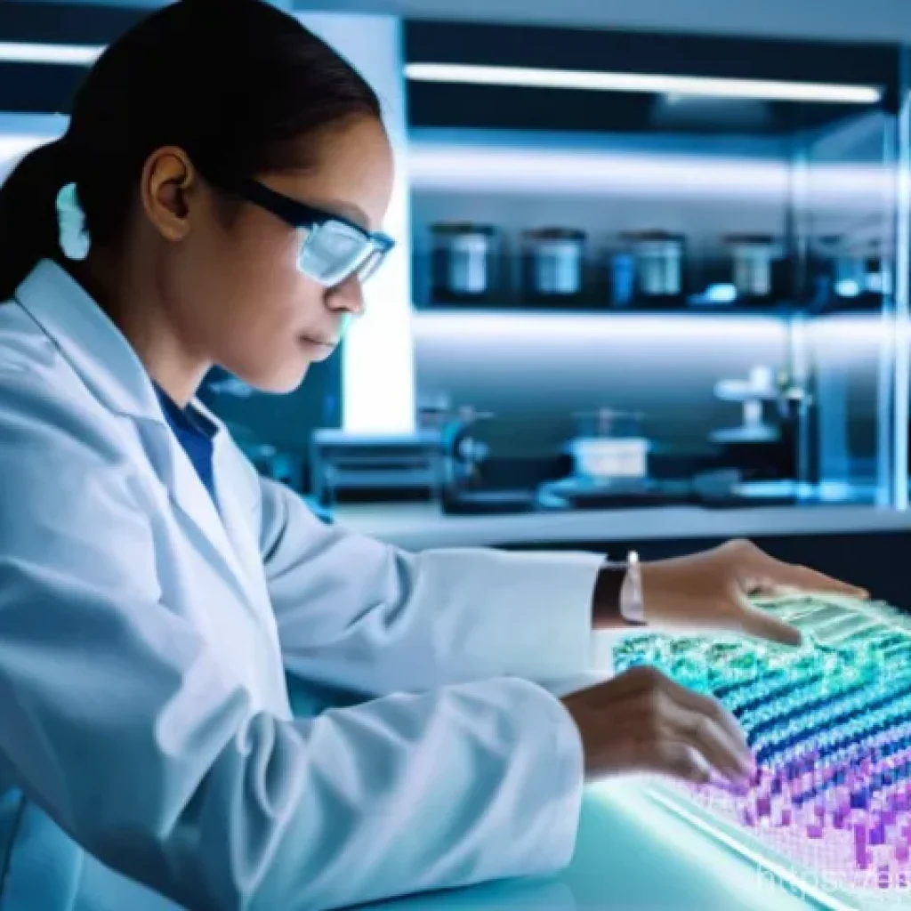 합성생물학의 생물학적 시스템 이해하기 - **Prompt:** A diverse group of scientists, including men and women of various ethnicities, are deepl...