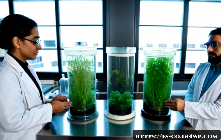 합성생물학과 생물학적 경계의 재정의 - Photorealistic biotechnology laboratory in Barcelona, a diverse team of Spanish and Latin American s...